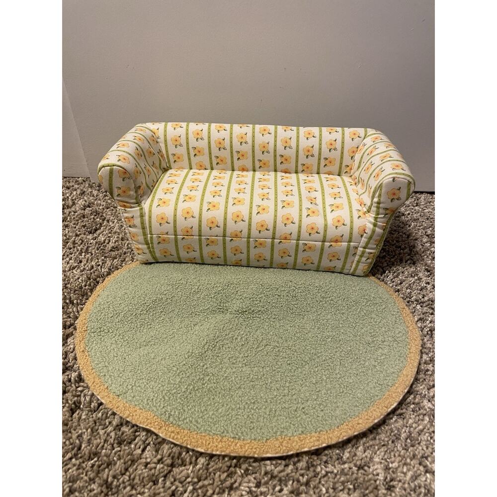 Angelina Ballerina for American Girl Vintage Couch and Oval Rug W/ Box 2000